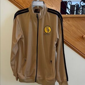 War Ready Tan/ Black Stripe Track Jacket Sz Large New With Tag